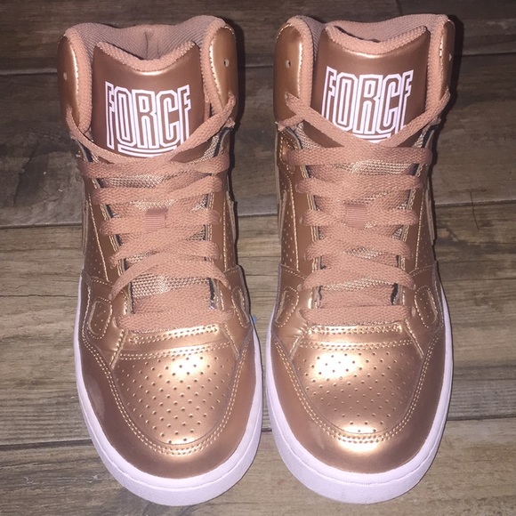 nike rose gold high tops